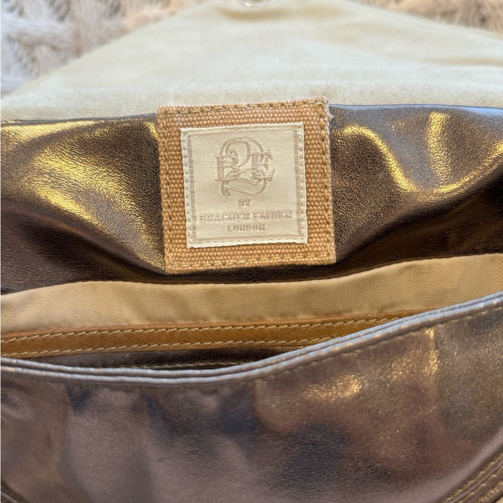 Bracher Emden Buckle Purse Tan Beige Snakeskin Leather Embellished New - Picture 9 of 11